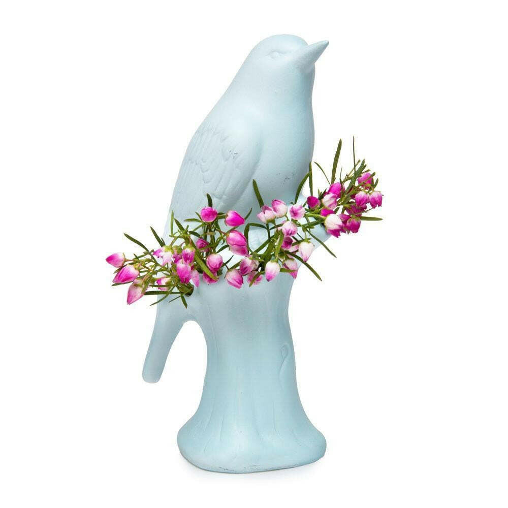 Porcelain Bird Bud Vase - Baby Blue 12pc Kit | Artisans.