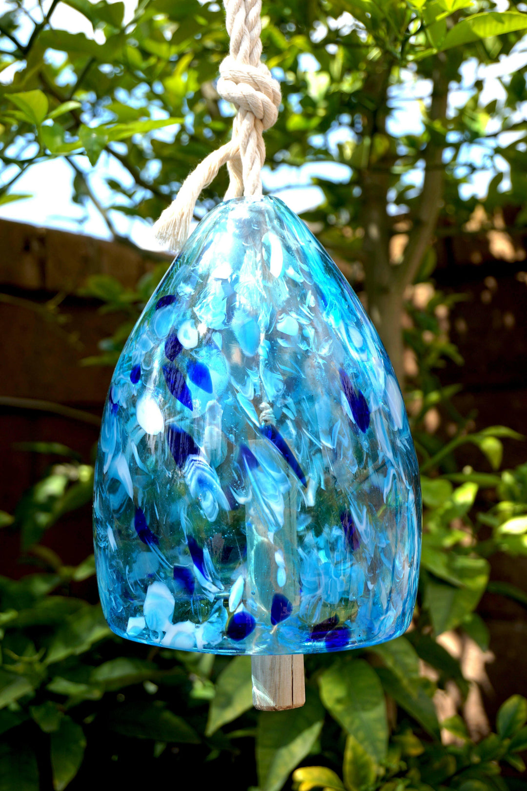Hand Blown Art Glass Bell Chime | Artisans.