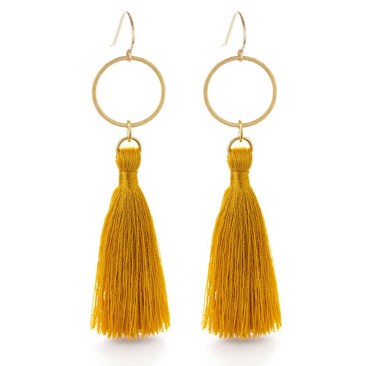 Tassel with Ring Earrings- 12 color options | Artisans.