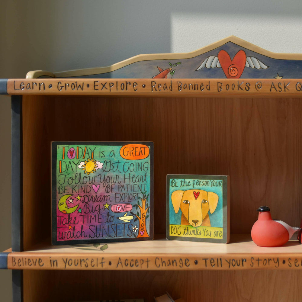 "Love Is a Wagging Tail" Wall Plaque - 6x6 | Artisans.