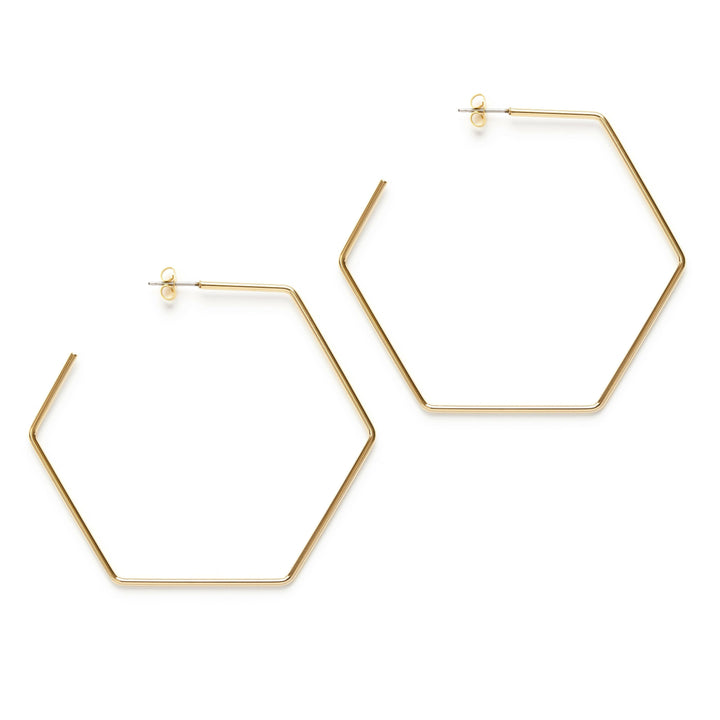 Jumbo Hexagon Hoop Earrings | Artisans.