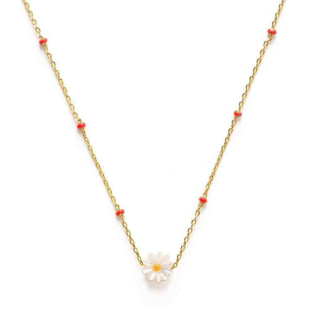 Daisy Enamel Chain Necklace | Artisans.