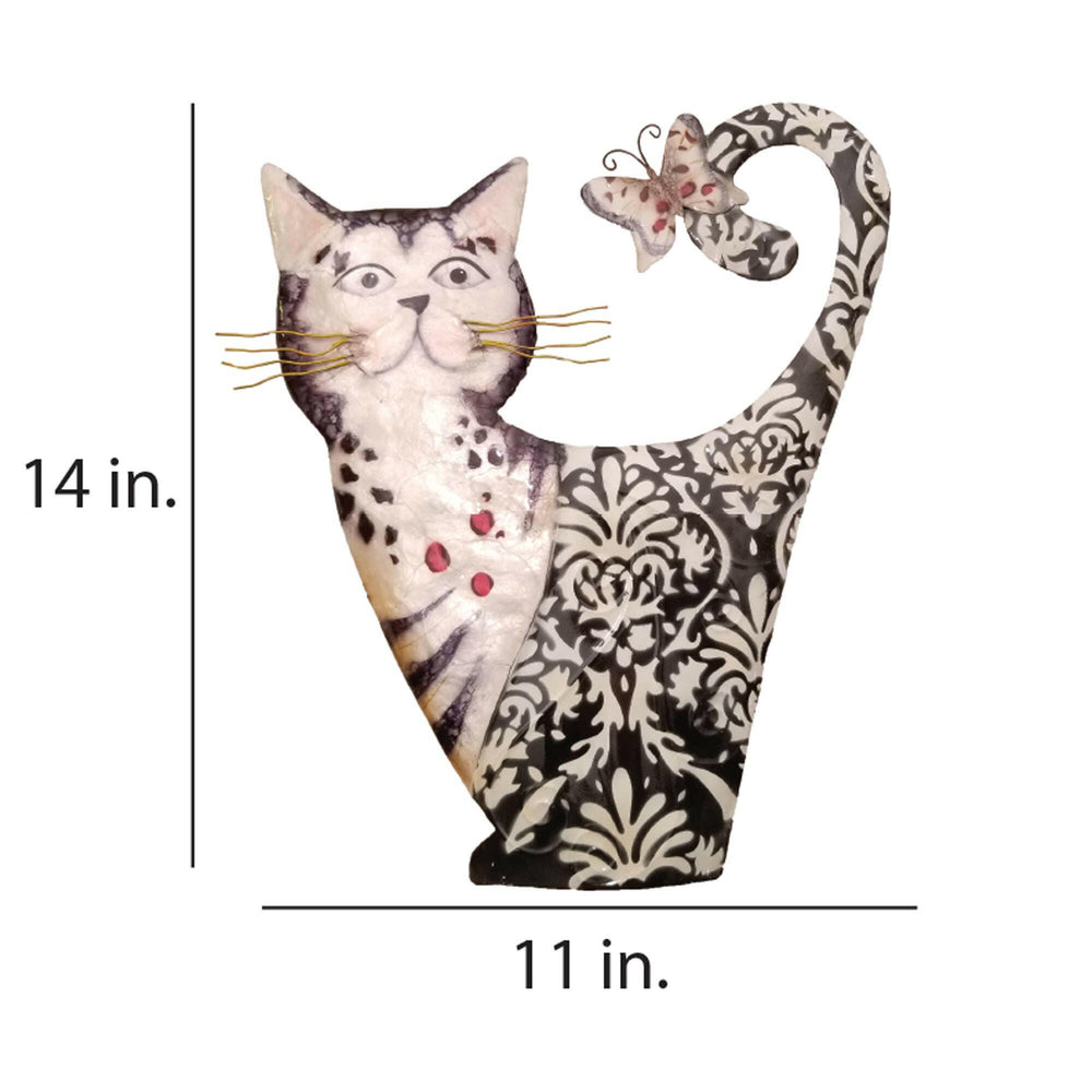 Cat Wall Decor White And Black | Artisans.