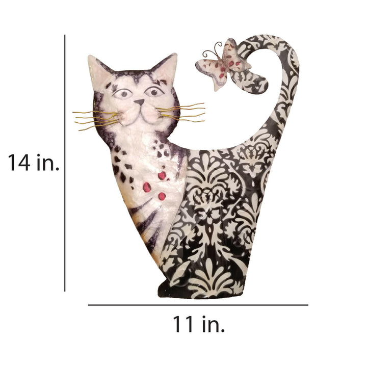 Cat Wall Decor White And Black | Artisans.