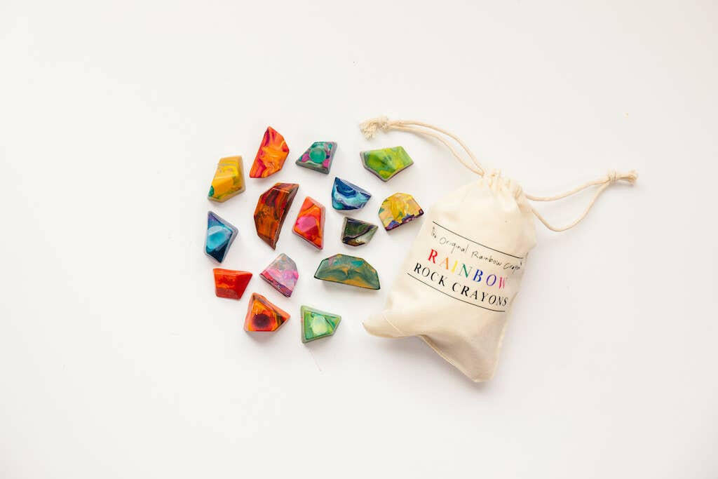 Rainbow Rock Original Rainbow Crayon® Bag of 15 Rock Crayons | Artisans.