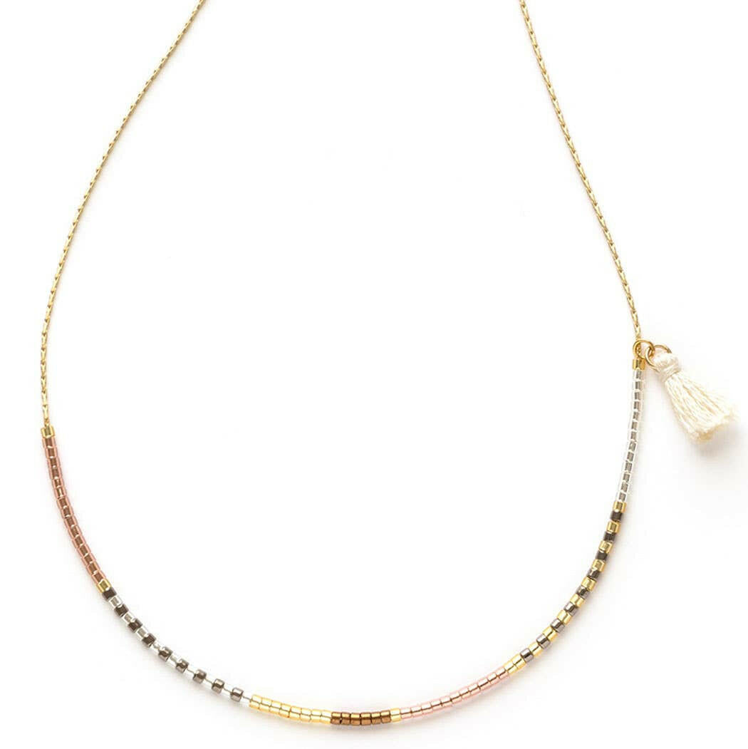 Japanese Seed Bead Necklaces: Sky | Artisans.