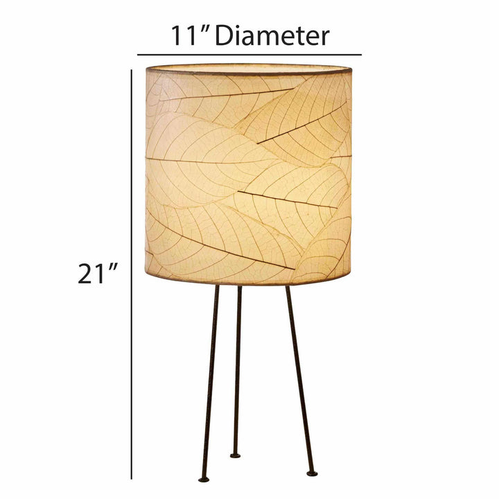 Metal Tripod Drum Table Lamp Natural | Artisans.