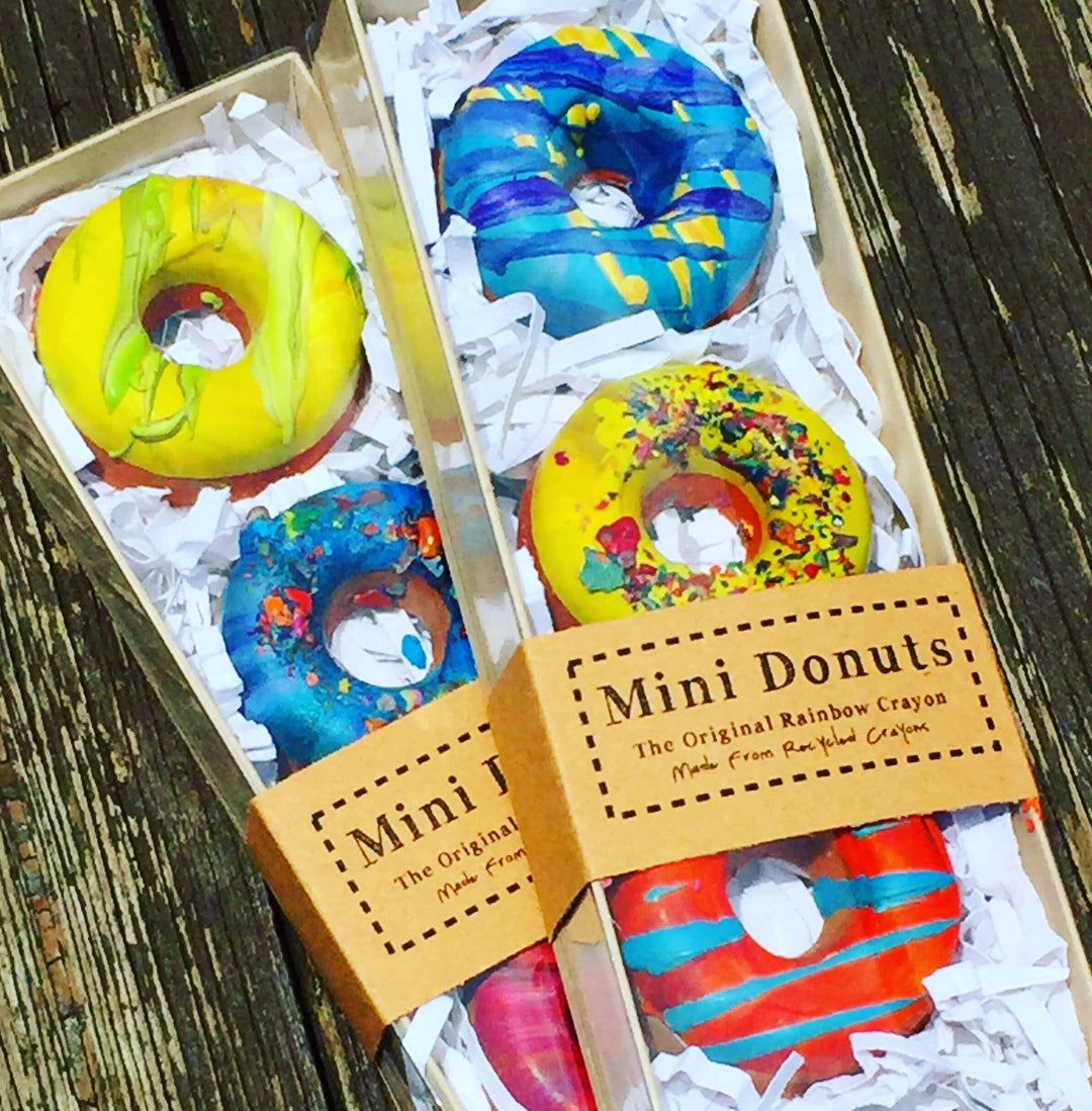 Mini Donut Original Rainbow Crayon® Boxed Set of 4 | Artisans.