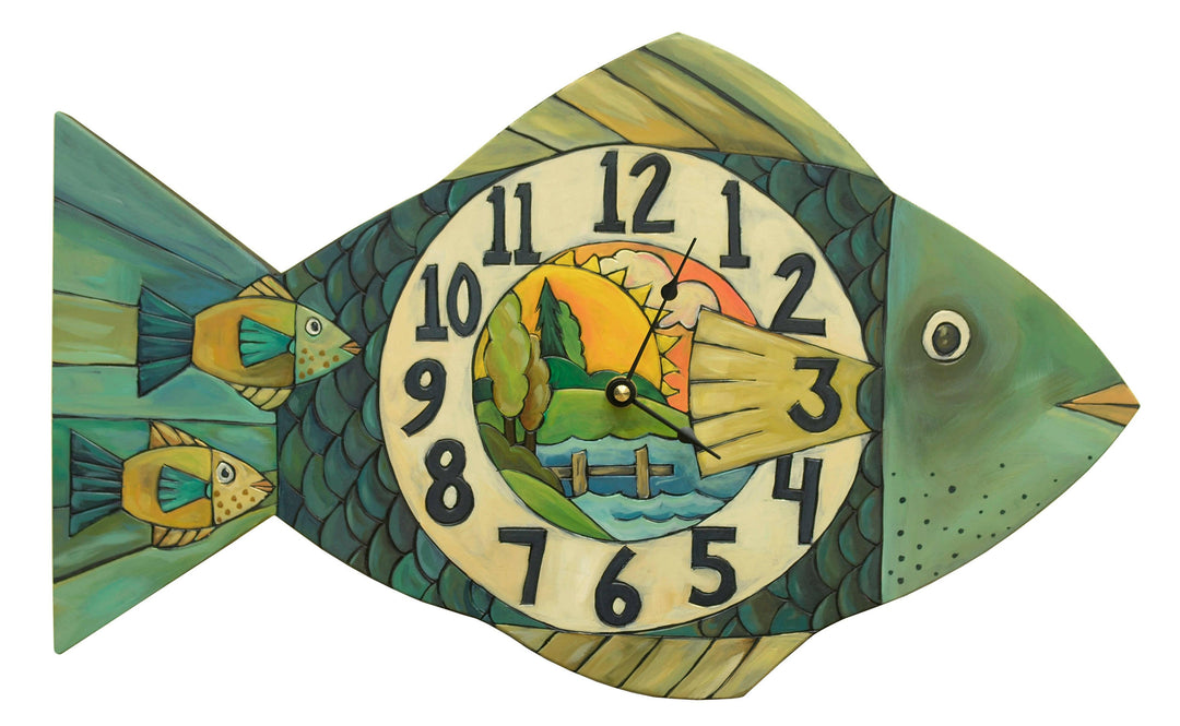 "Lake Time" Fish Clock | Artisans.