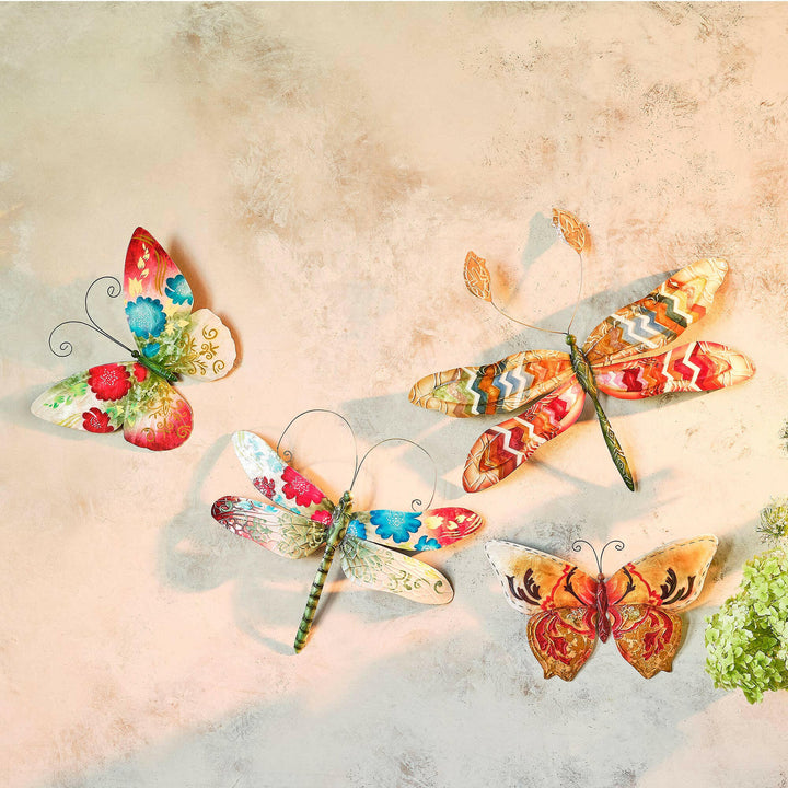 Dragonfly Wall Decor Spring Flowers | Artisans.