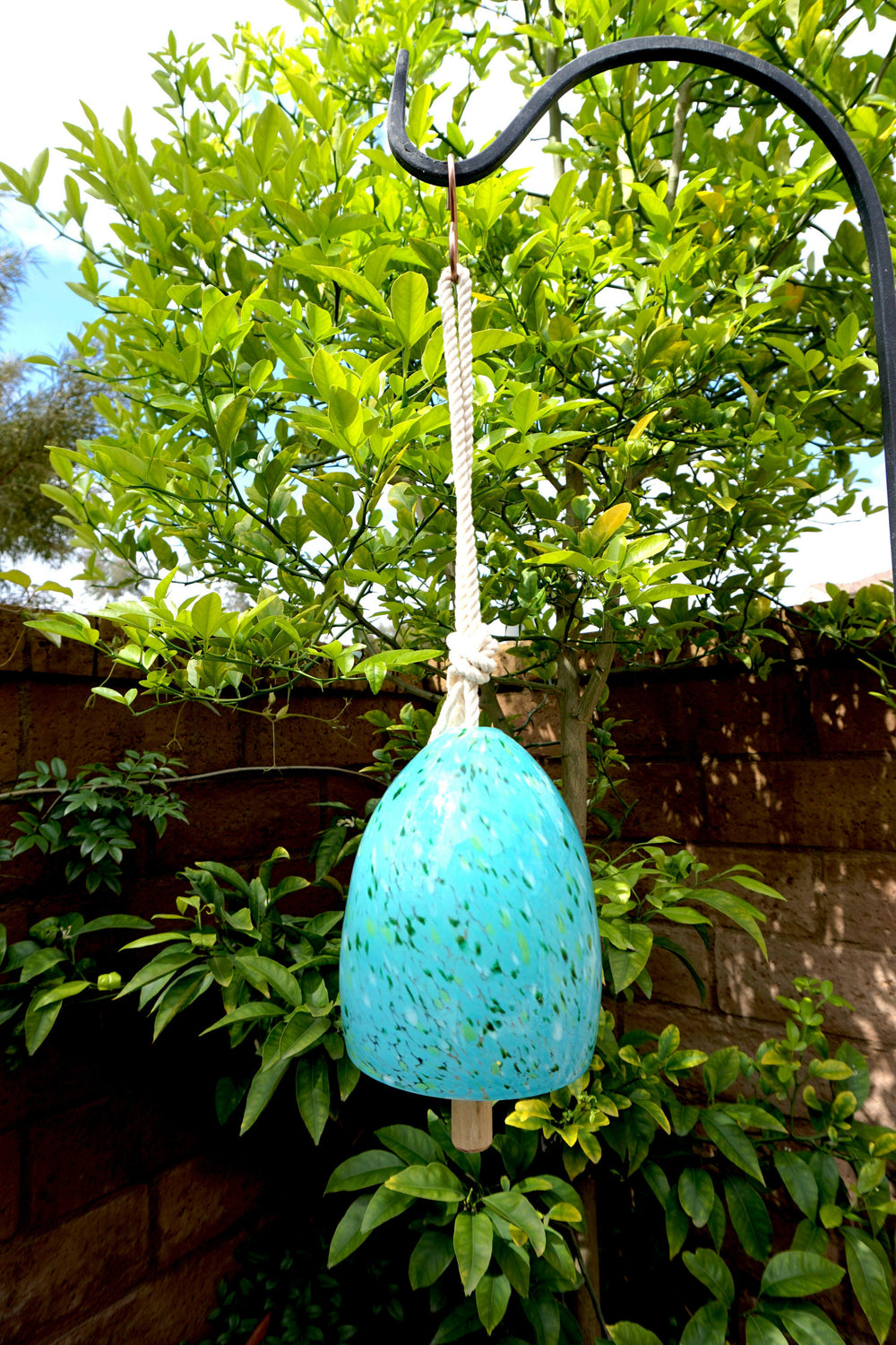 Hand Blown Art Glass Bell Chime | Artisans.