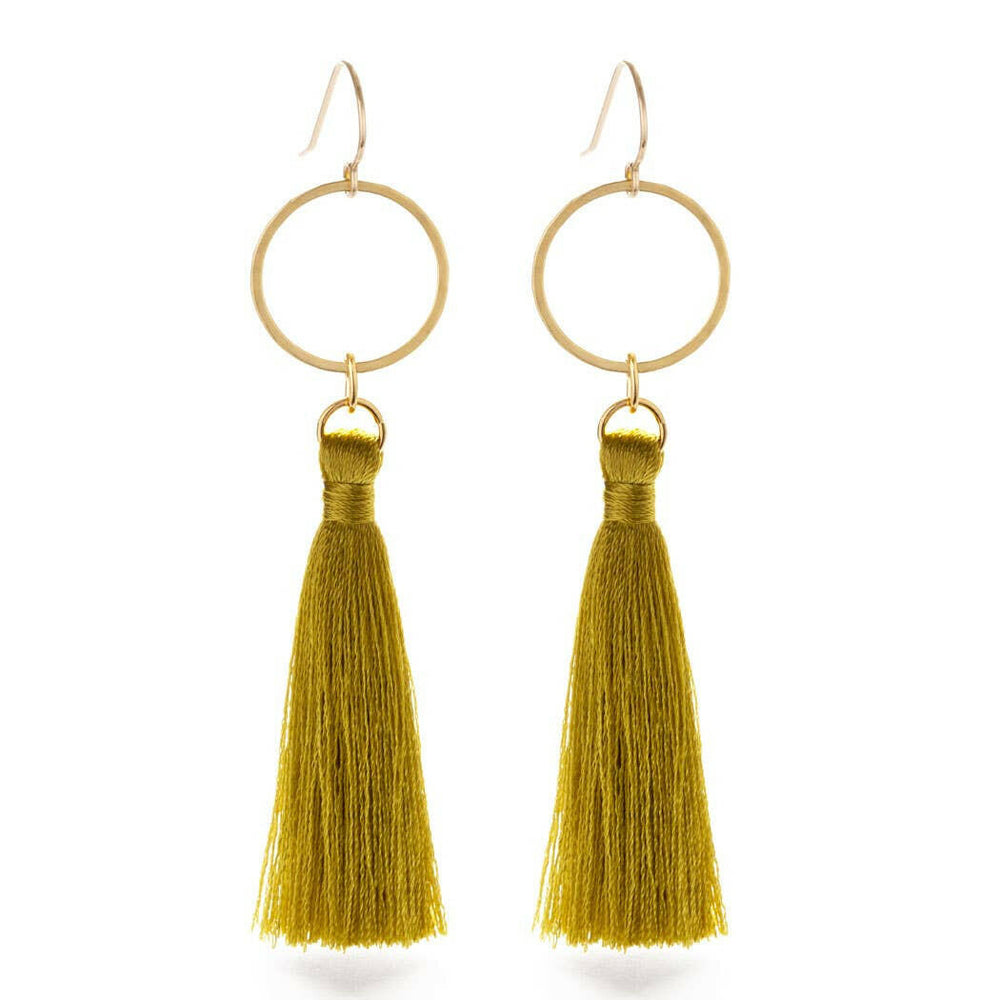 Tassel with Ring Earrings- 12 color options | Artisans.