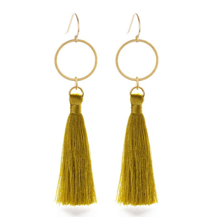 Tassel with Ring Earrings- 12 color options | Artisans.