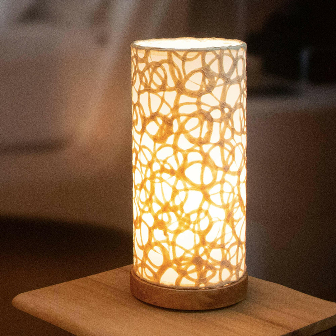 Paper Cylinder Table Swirl | Artisans.
