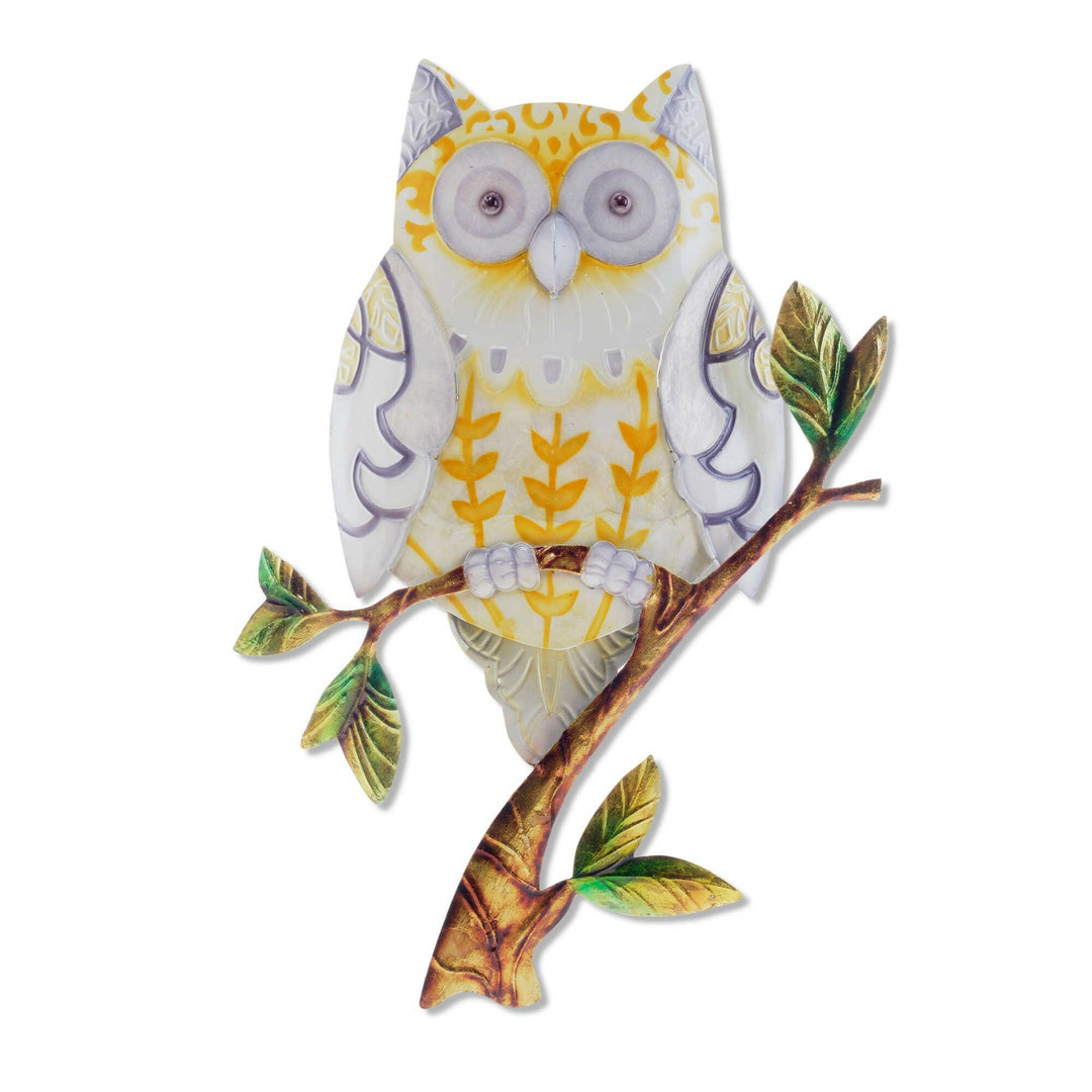 Owl Wall Decor Yellow | Artisans.