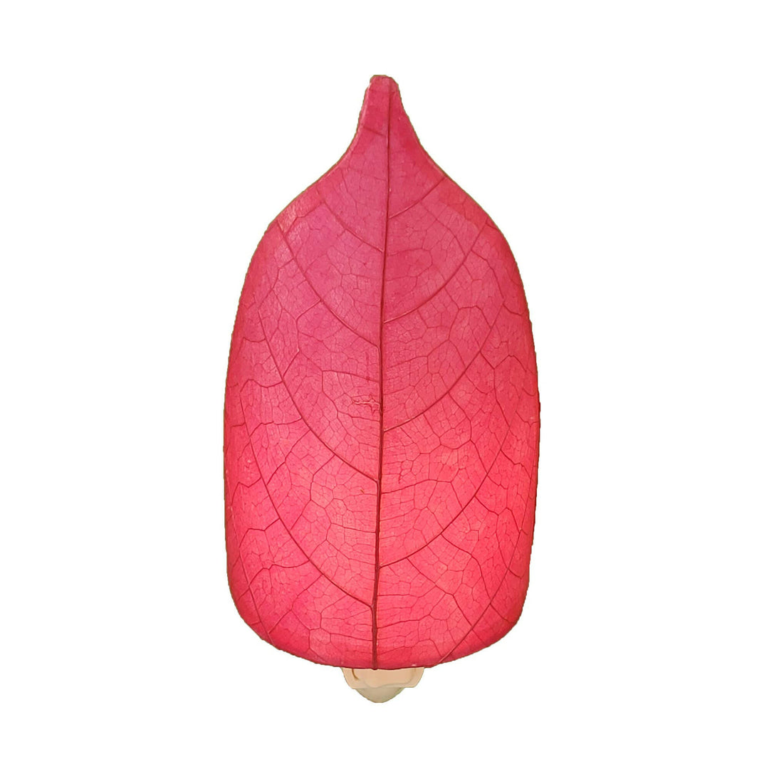 Leaf Nightlight Pink, Shade Made of Cocoa Leaves | Artisans.