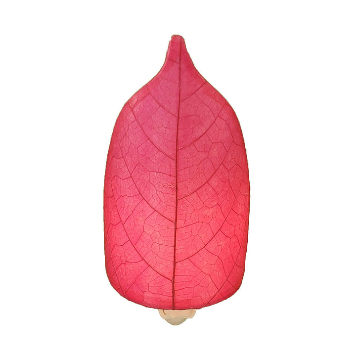 Leaf Nightlight Pink, Shade Made of Cocoa Leaves | Artisans.