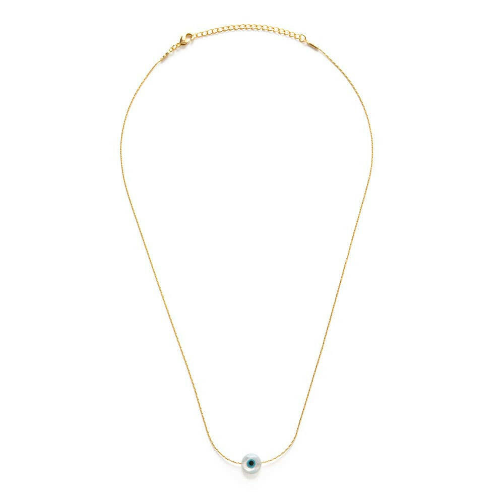 Mother of Pearl Evil Eye Necklace | Artisans.
