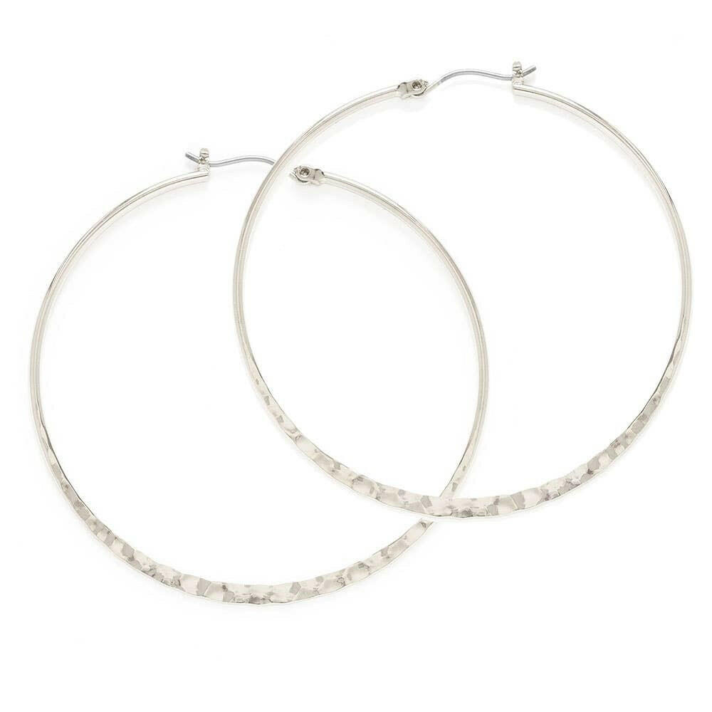 2" Hammered Hoop Earrings | Artisans.