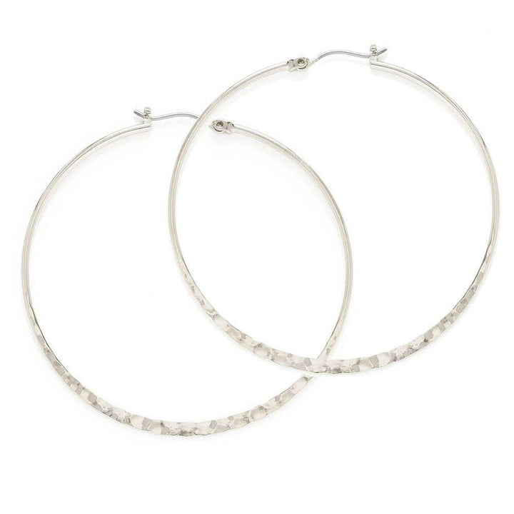 2" Hammered Hoop Earrings | Artisans.