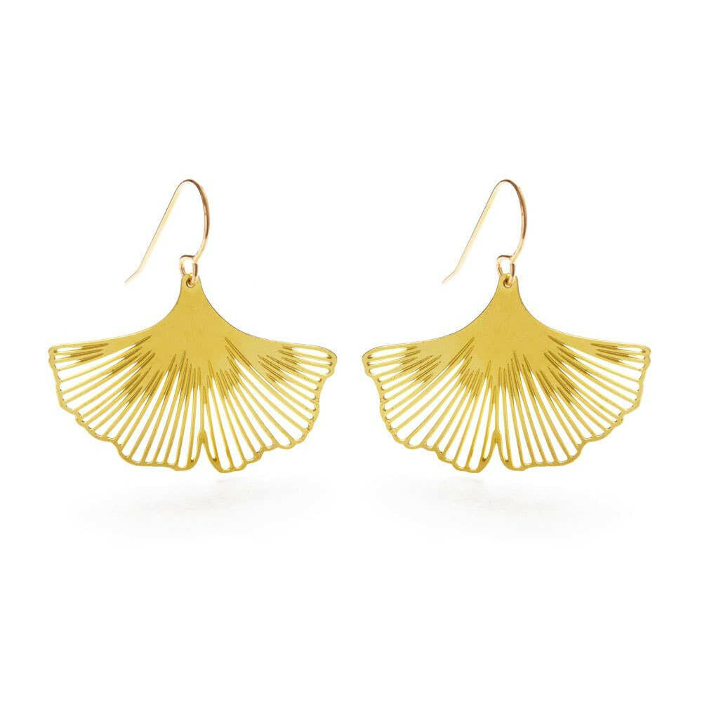 Ginkgo Leaf Earrings | Artisans.