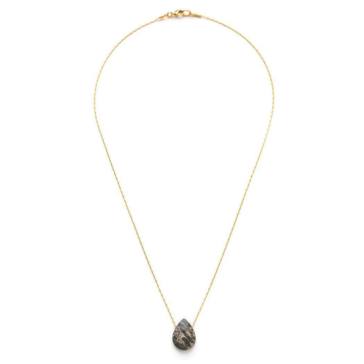 62SW | Spider Web Jasper Teardrop Pendant | Artisans.
