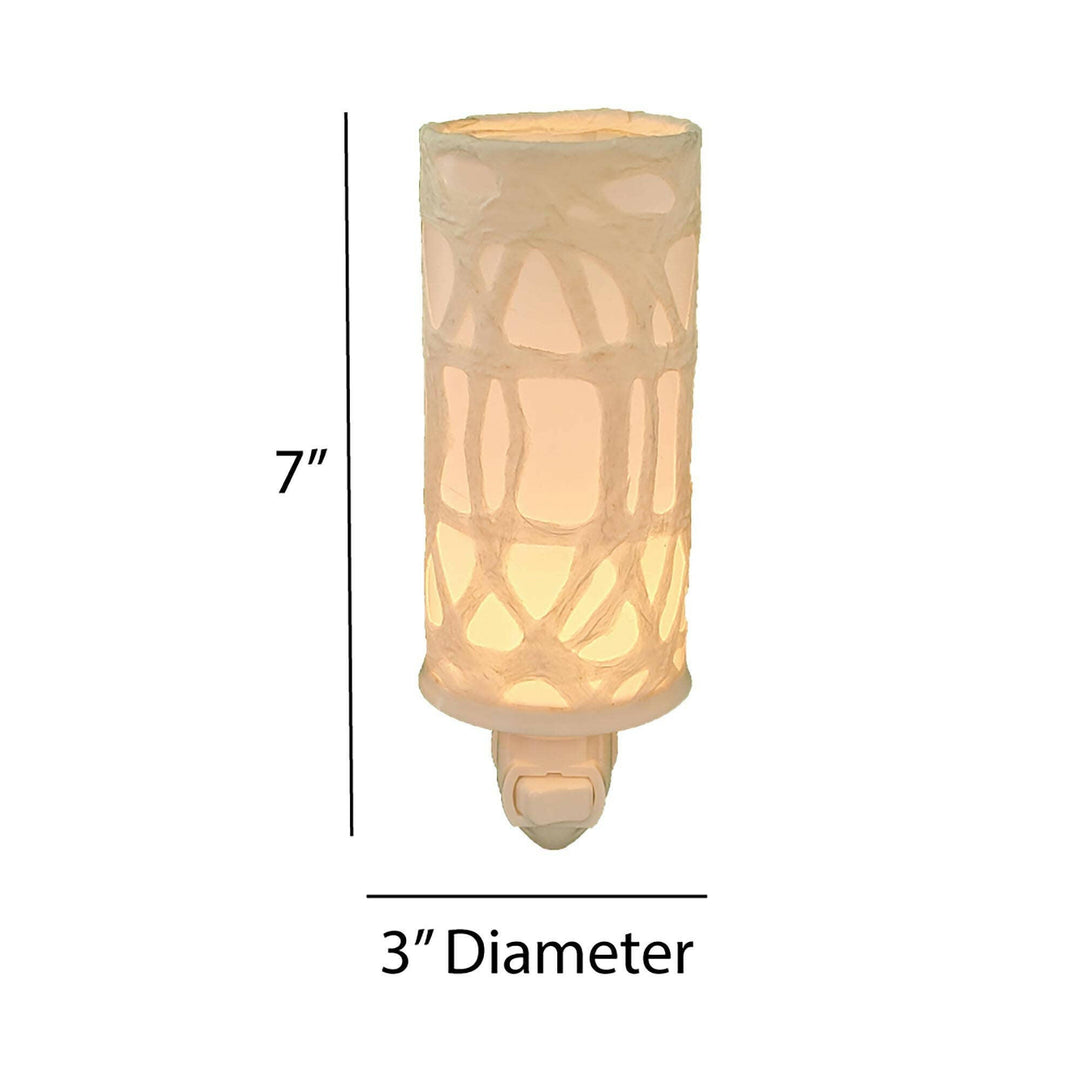 Paper Nightlight Natural, Shade Made of Handmade Paper | Artisans.