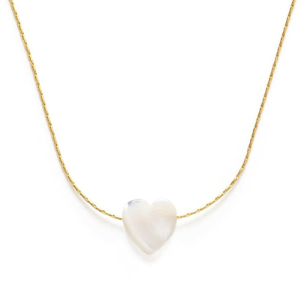 Mother of Pearl Heart Necklace | Artisans.