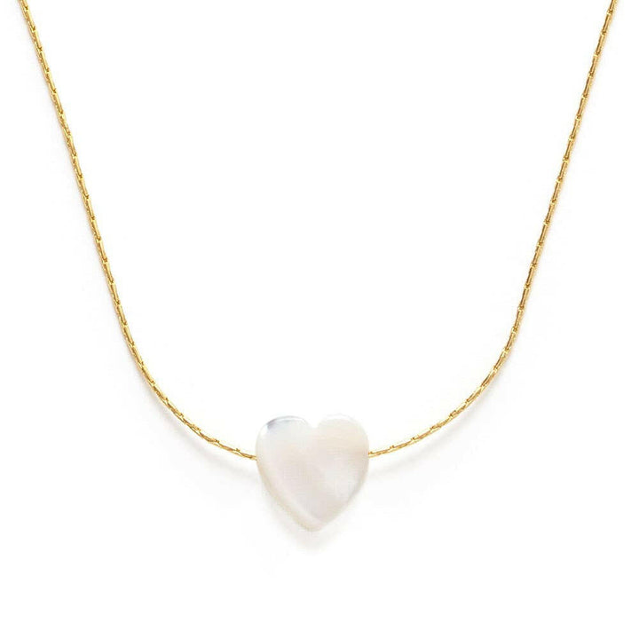 Mother of Pearl Heart Necklace | Artisans.