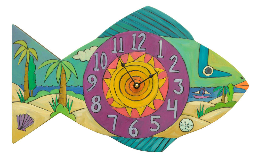 "Beach Time" Fish Clock | Artisans.
