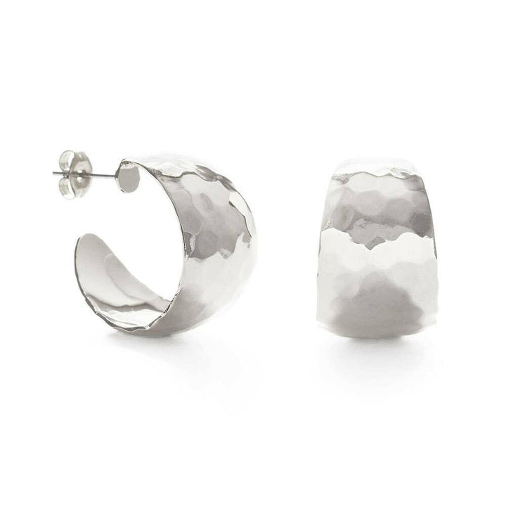Hammered Vintage Style Hoops | Artisans.