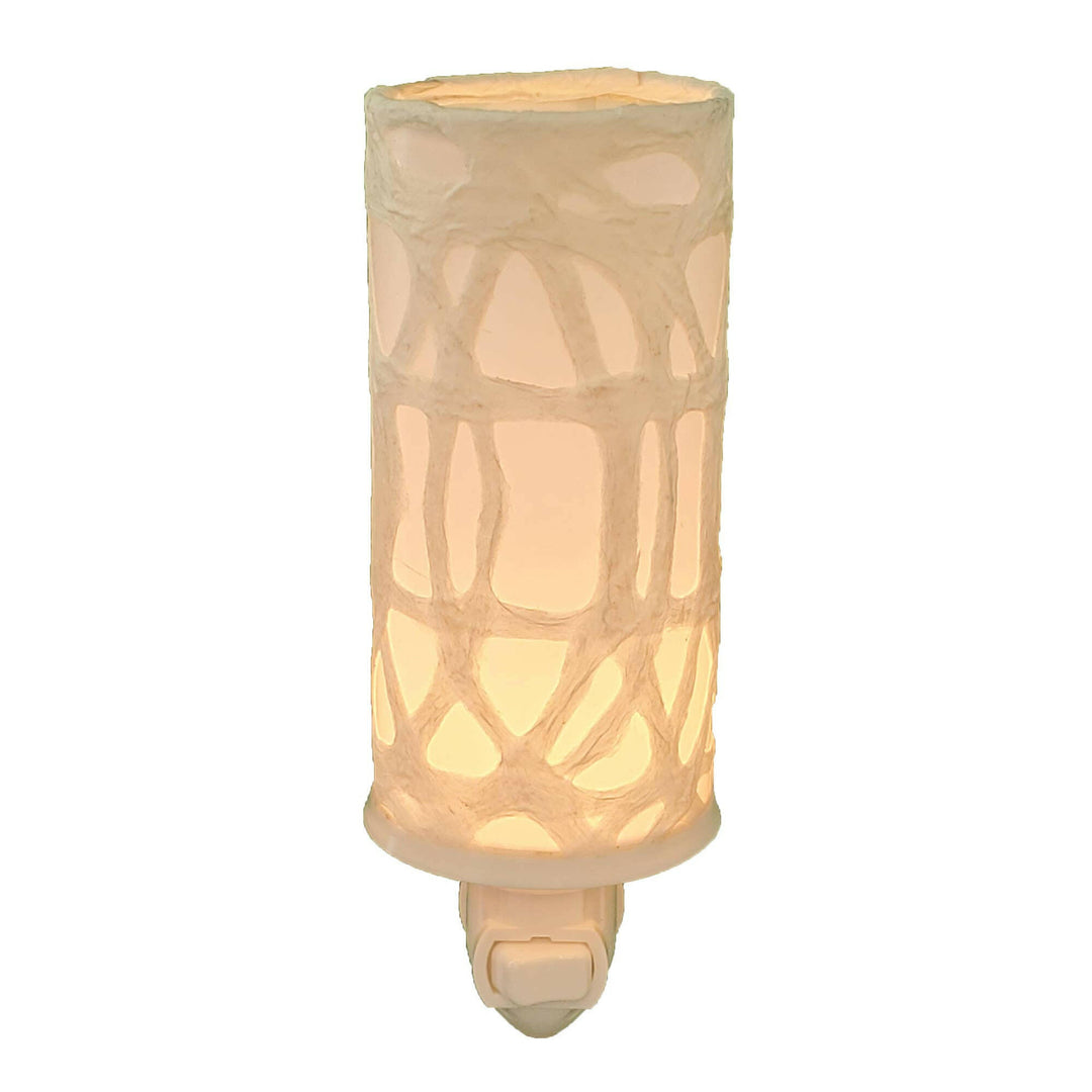 Paper Nightlight Natural, Shade Made of Handmade Paper | Artisans.