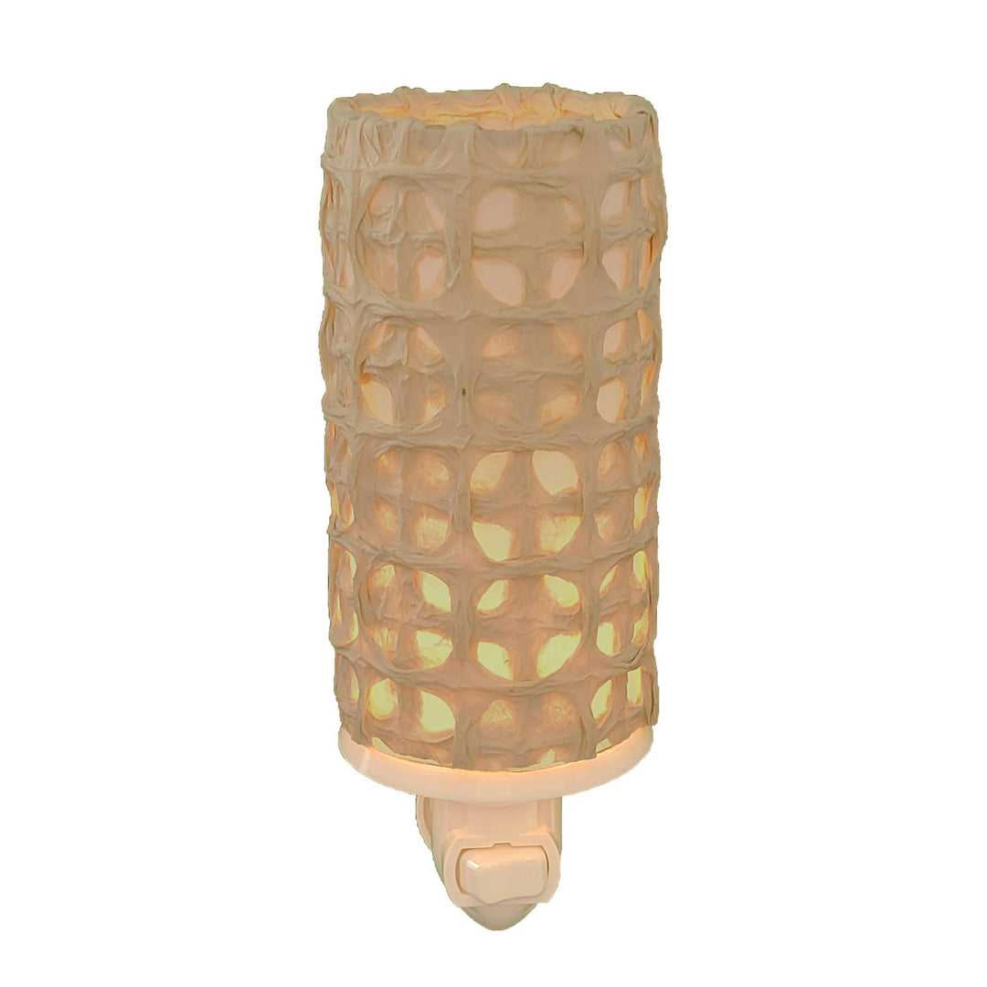 Paper Nightlight Natural, Shade Made of Handmade Paper | Artisans.