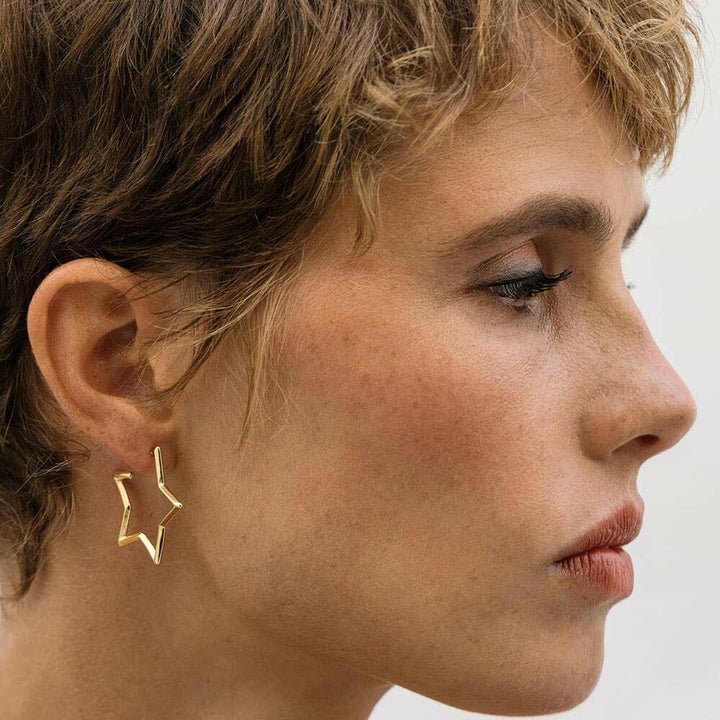 Star Hoop Earrings | Artisans.