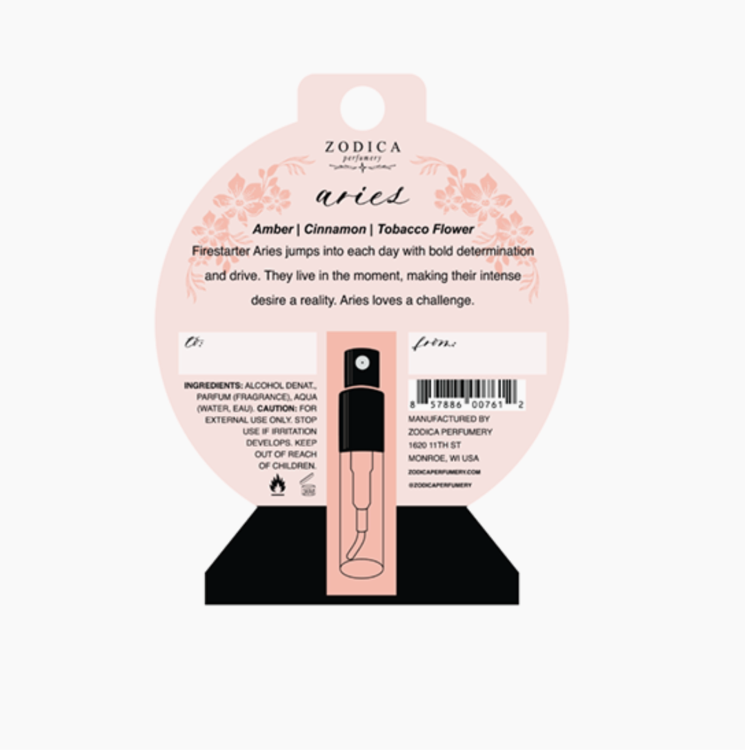 Zodiac Perfume Gift Card 2ml