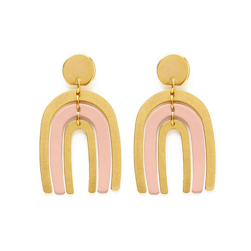 Arco Iris Earrings - Dusty Pink | Artisans.