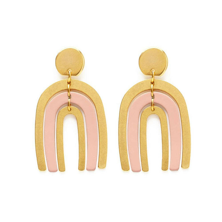 Arco Iris Earrings - Dusty Pink | Artisans.