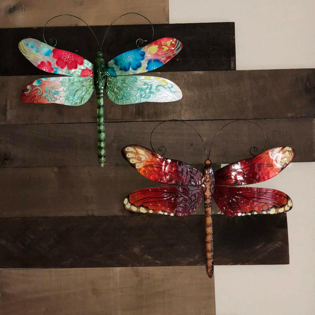 Dragonfly Wall Decor Spring Flowers | Artisans.