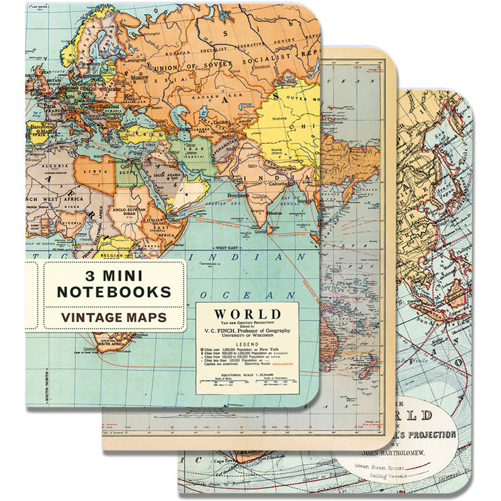 Cavallini Mini Notebooks 3-pack