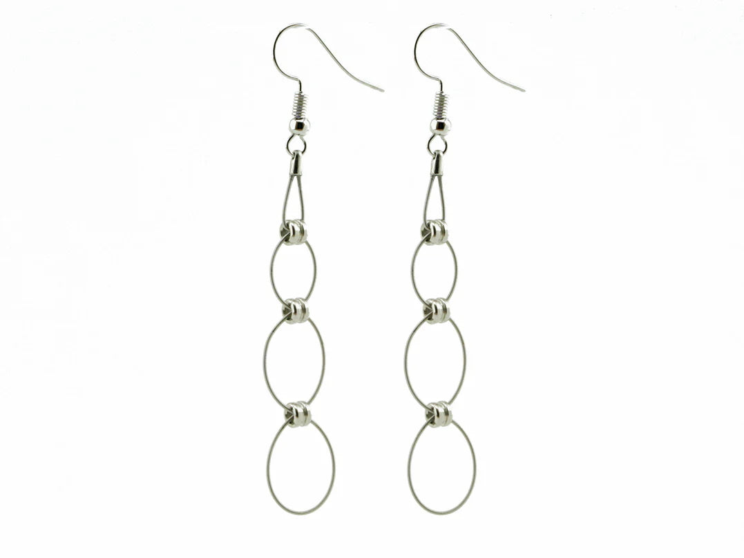 Triple Hoop Guitar String Earrings